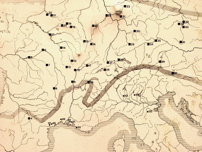 Karte keltischer Oppida (keltische Stadt)